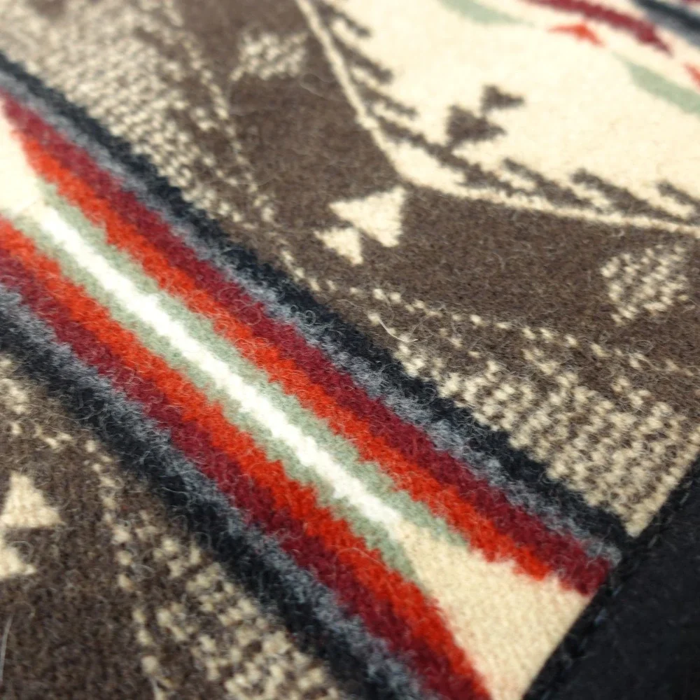 Wool Blanket‎ Bag Western Brown Aztec Southwestern Navajo Laptop Portfolio